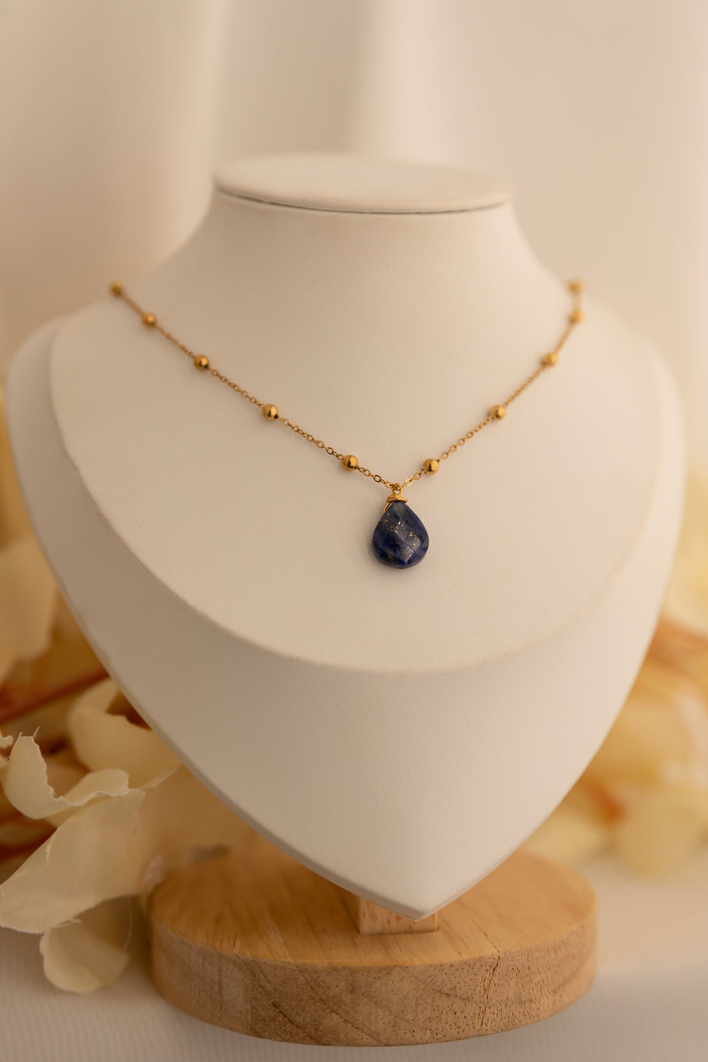 Collier pierre unique : lapis lazuli