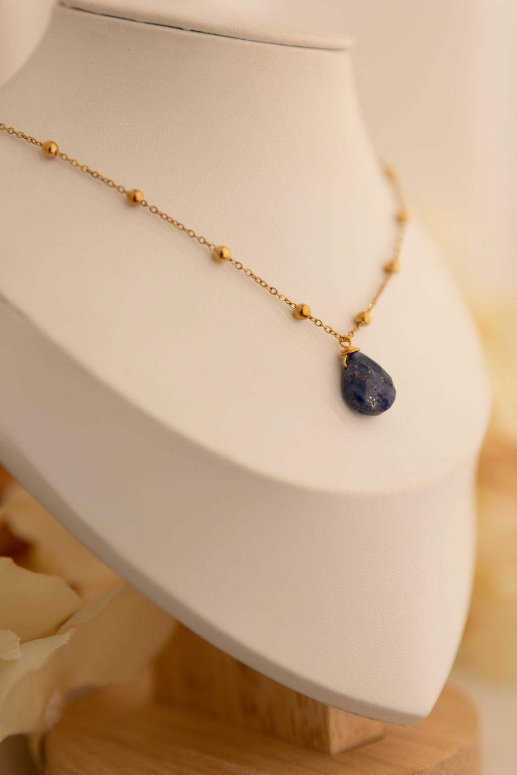 Collier pierre unique : lapis lazuli