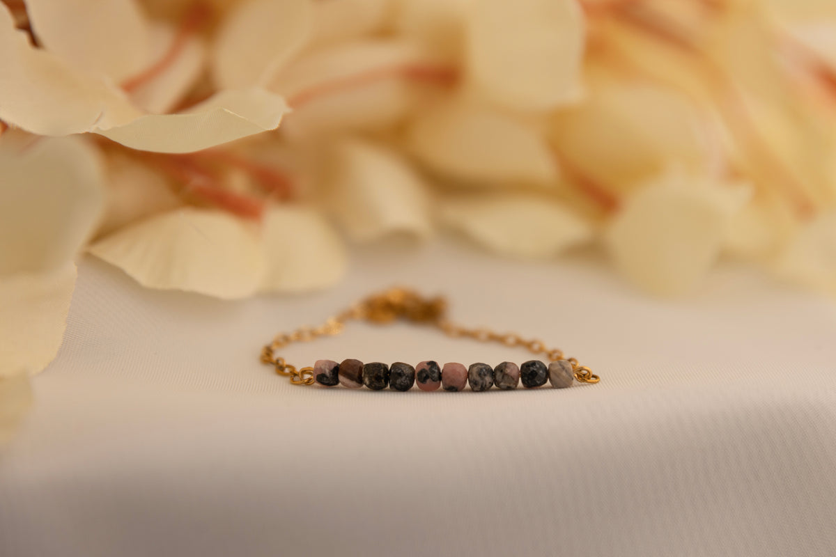 Bracelet en rhodonite