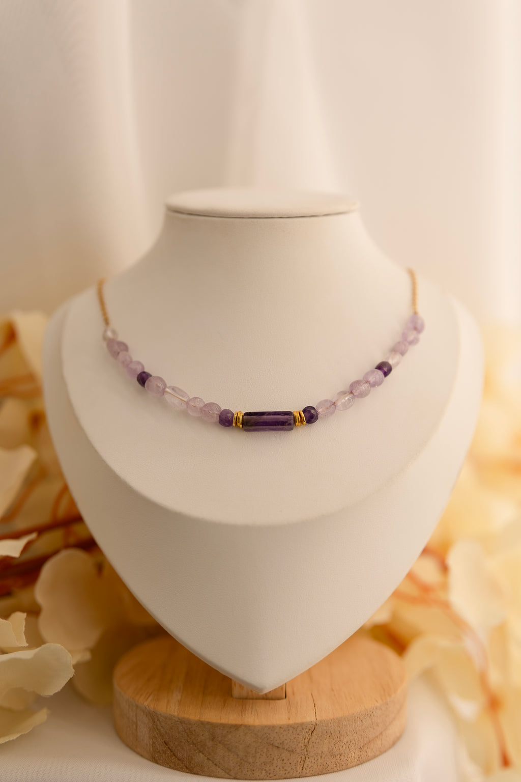 Collier chaine et améthyste