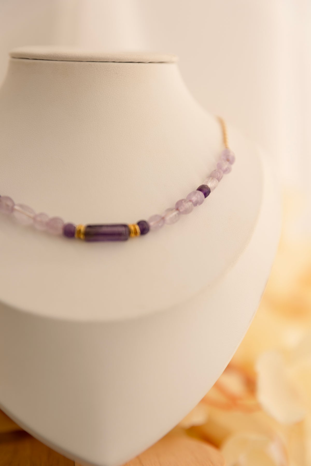 Collier chaine et améthyste
