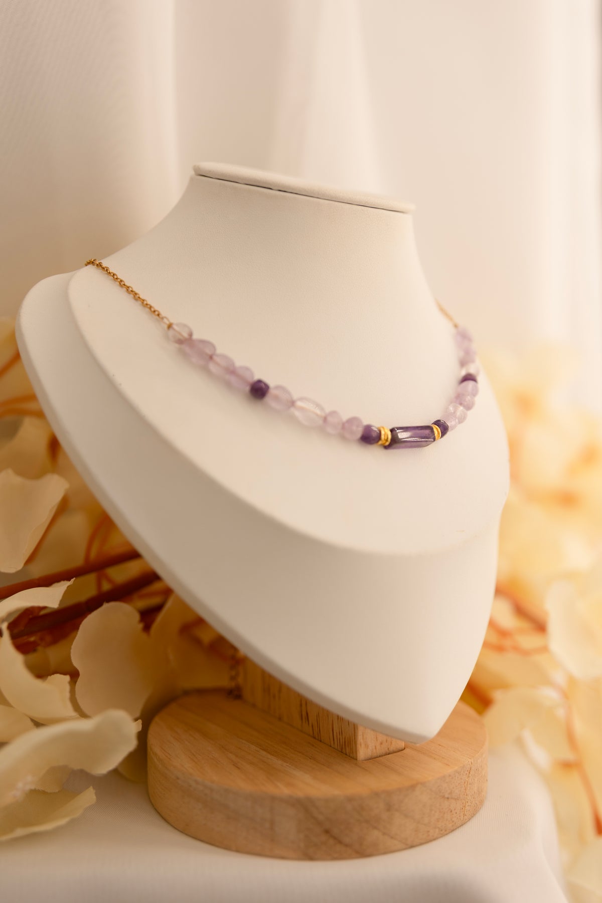 Collier chaine et améthyste