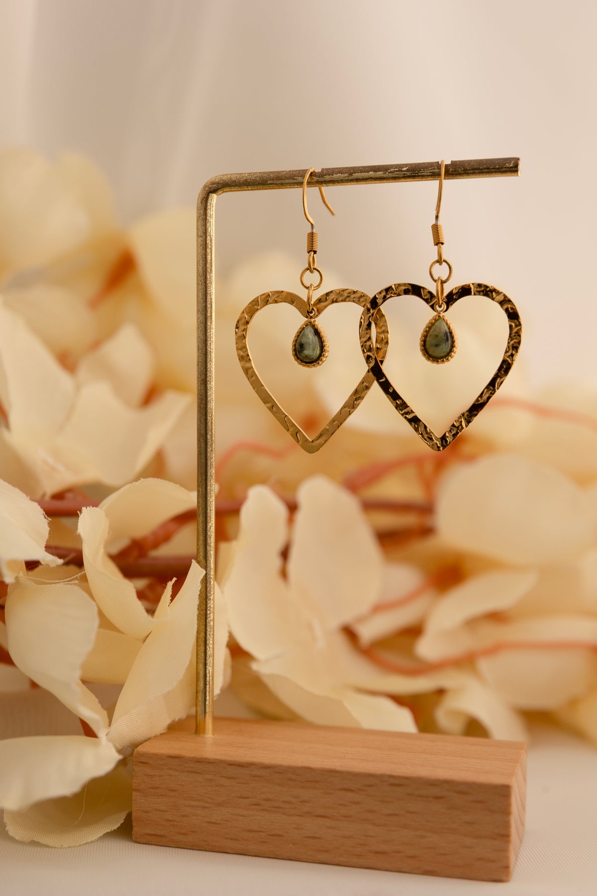 Boucle coeur : La turquoise Africaine