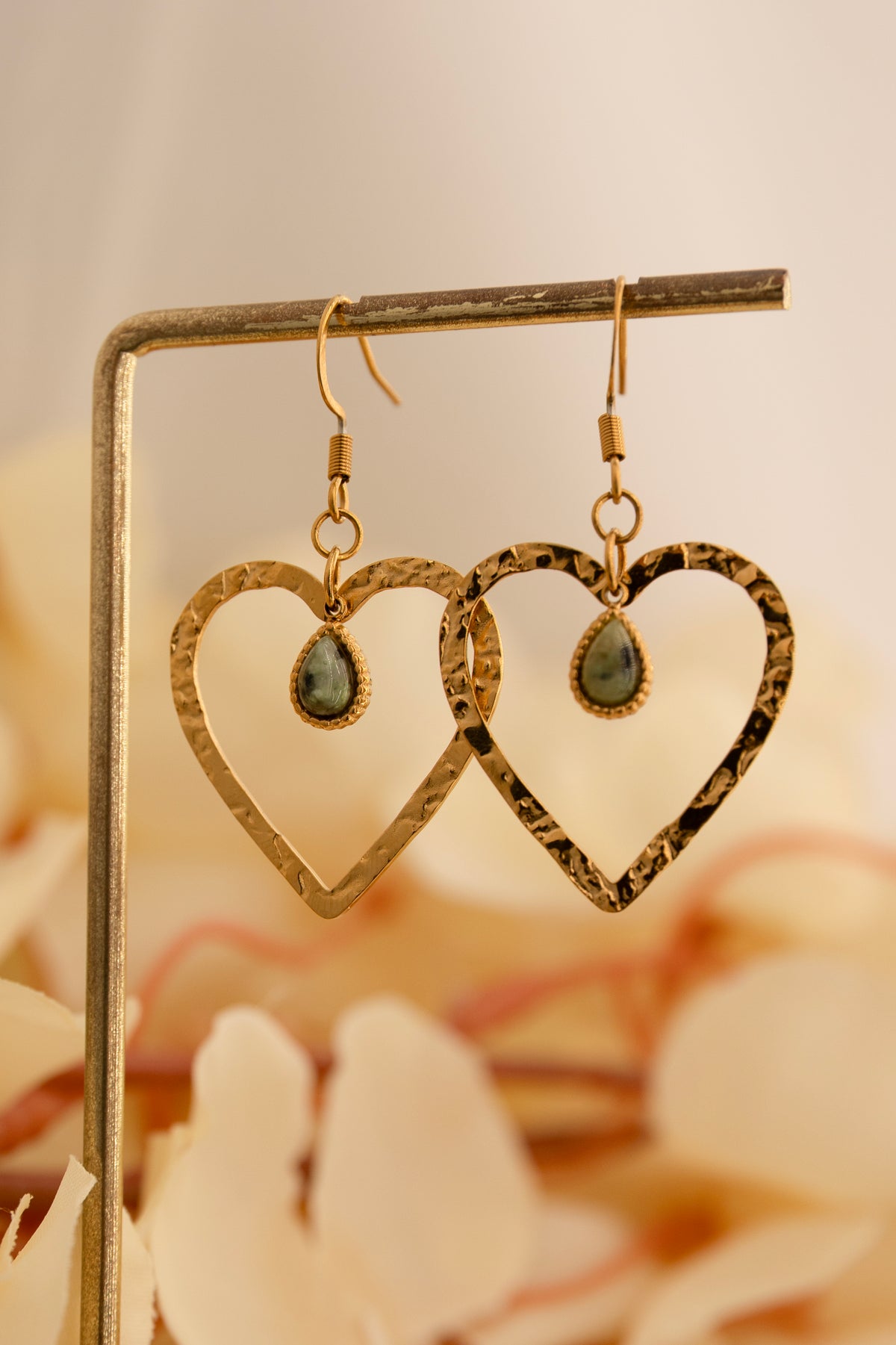 Boucle coeur : La turquoise Africaine